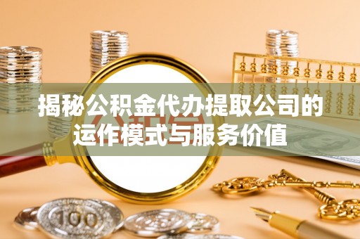 文峰揭秘公积金代办提取公司的运作模式与服务价值