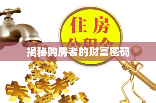 文峰揭秘购房者的财富密码